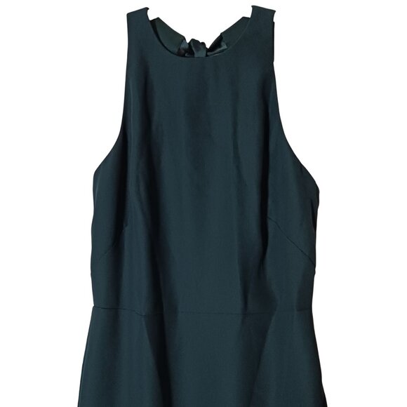 NEW Dessy Collection Cutout Open-Back Halter Maxi Dress‎ Scarf Tie Evergreen 4 - Picture 5 of 16